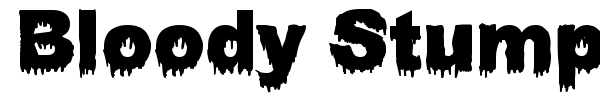 Bloody Stump font preview